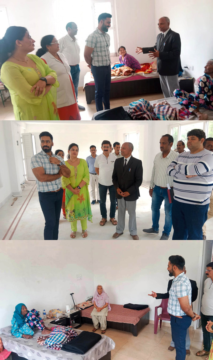 Deputy Commissioner inspected Senior Citizen Facility Center and Housing Home Chadatgarh
